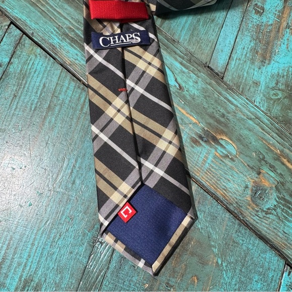 Chaps Blue & Tan Plaid Tie - Picture 5 of 8